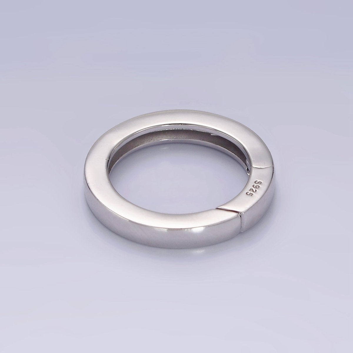 25mm Snap ring clasp 925 Sterling Silver Spring Gate Ring Push Gate ring Charm Holder ring hoop-Key chain Jewelry chain clasps-Trigger Clasp SL-387