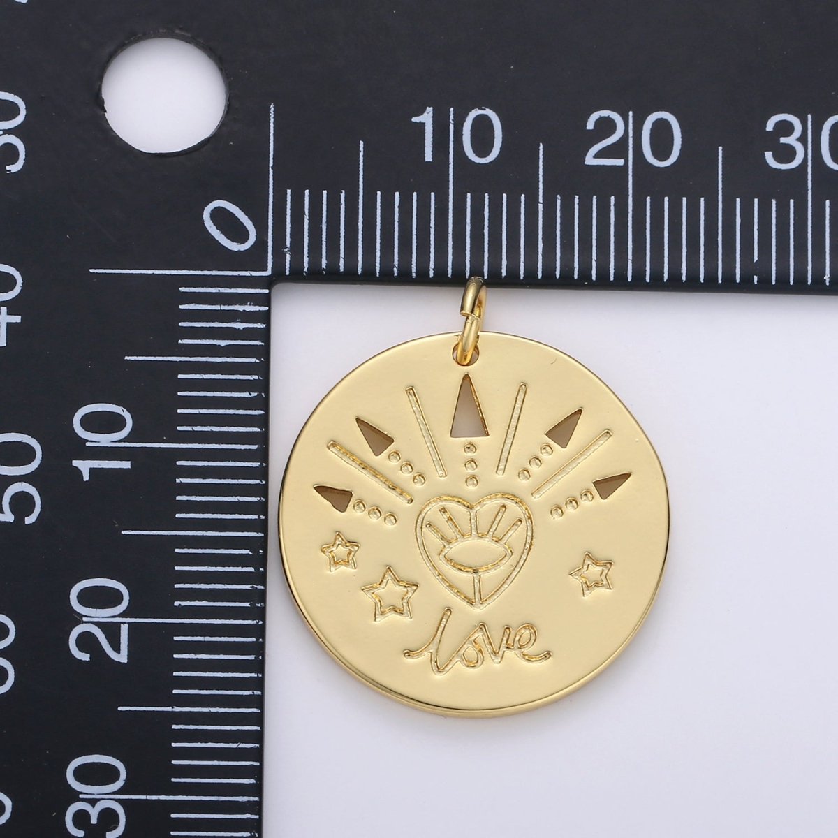 28K Gold Filled Love Coin Charm E-150