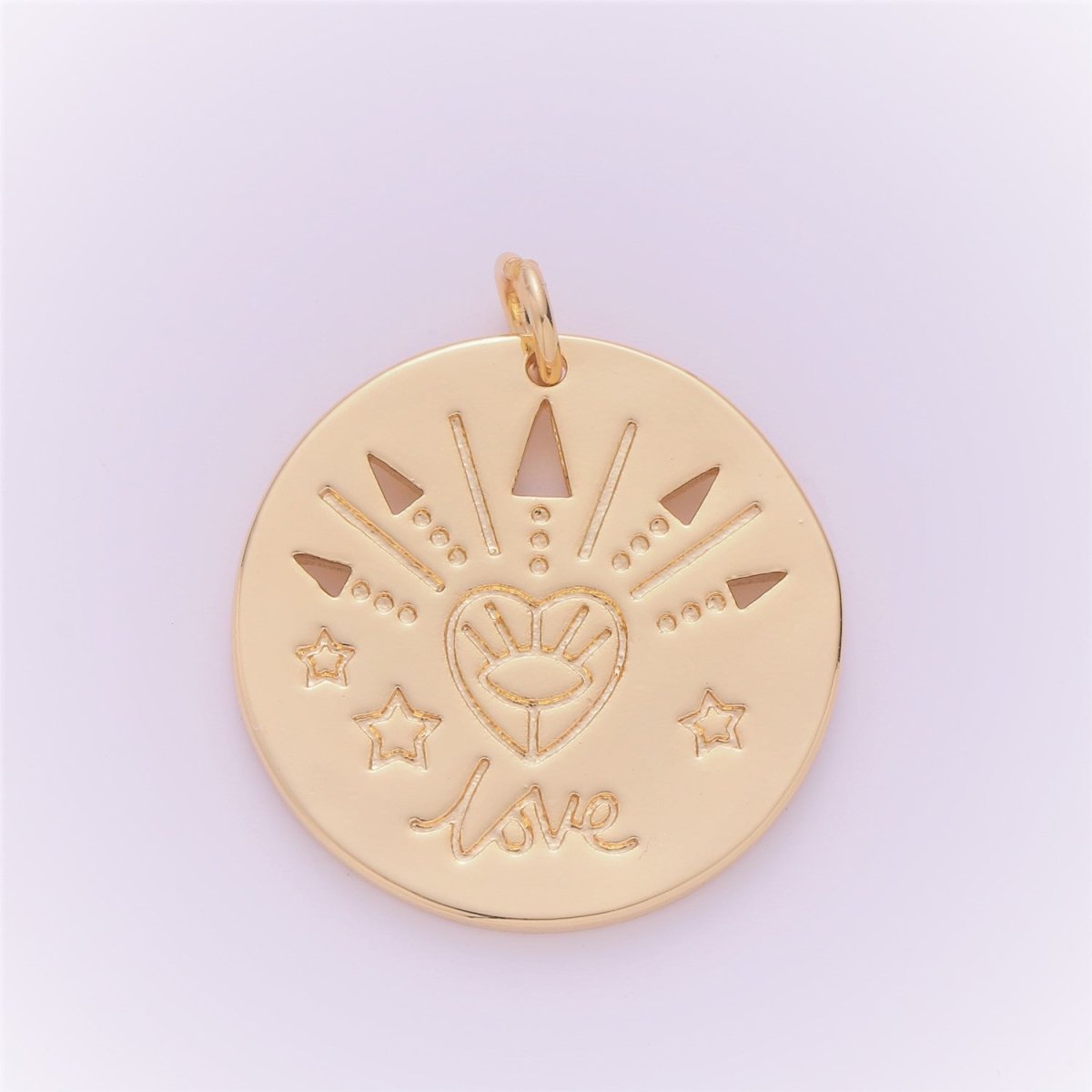 28K Gold Filled Love Coin Charm E-150