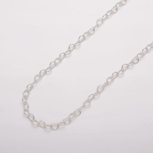 2.8mm Heart Chain - 925 sterling silver Heart Cable Chain Wholesale Jewelry Making for Necklace Bracelet Anklet Permanent Jewelry Supply ROLL-1485