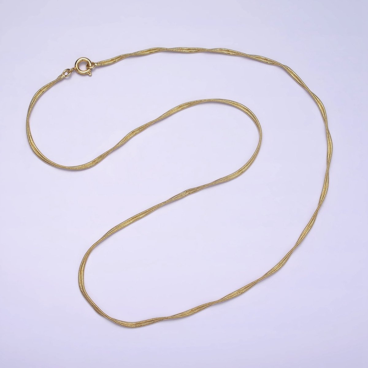 2mm Flat Herringbone 17 Inch Layering Chain Necklace | WA-1874 Clearance Pricing