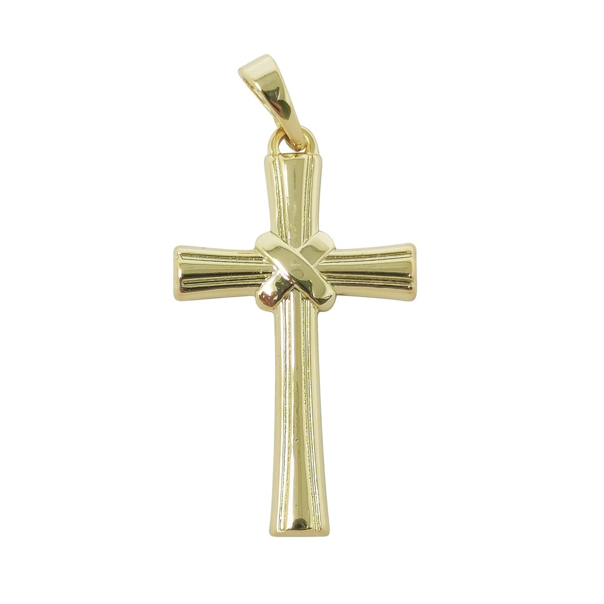30x17mm Wholesale 14K Gold-Filled Cross Pendant, Christian Pendant for Necklace Bracelet Anklet Making J-181
