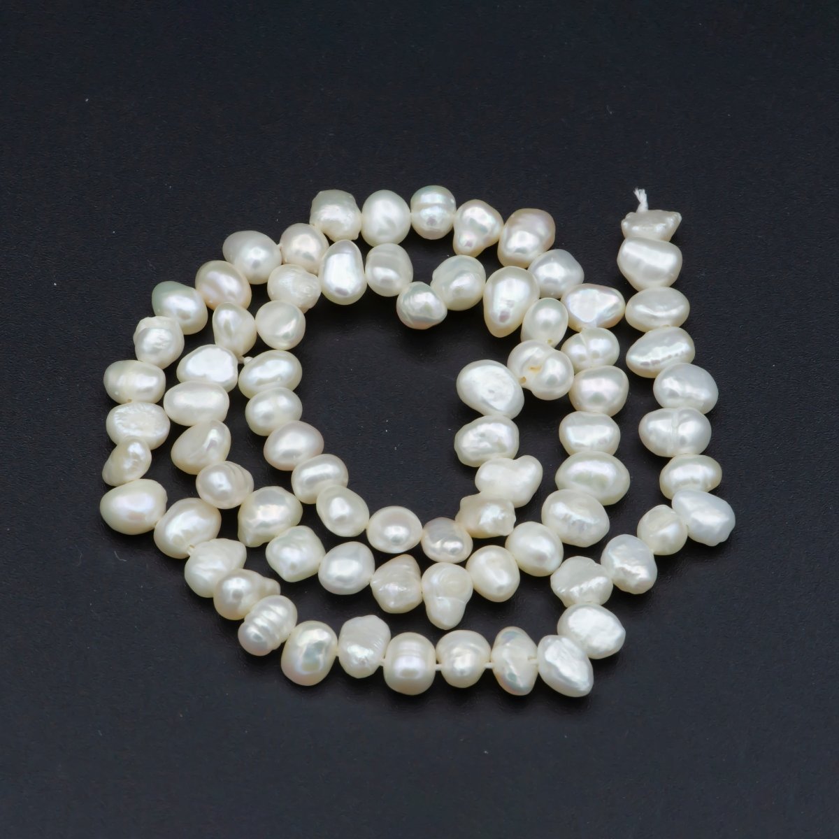 3.2-5.3mm Baroque Pearl Freshwater Pearl white nugget pearl beads full strand Wholesale Bulk | WA-566 Clearance Pricing