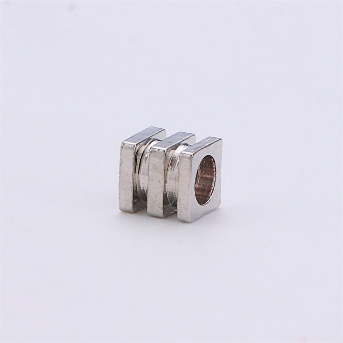 3mm Silver Cube Beads, Spacer Beads, Cubes, Cube Beads, Geometric Beads, Bracelet Beads, Rhodium Plated Findings, B-219