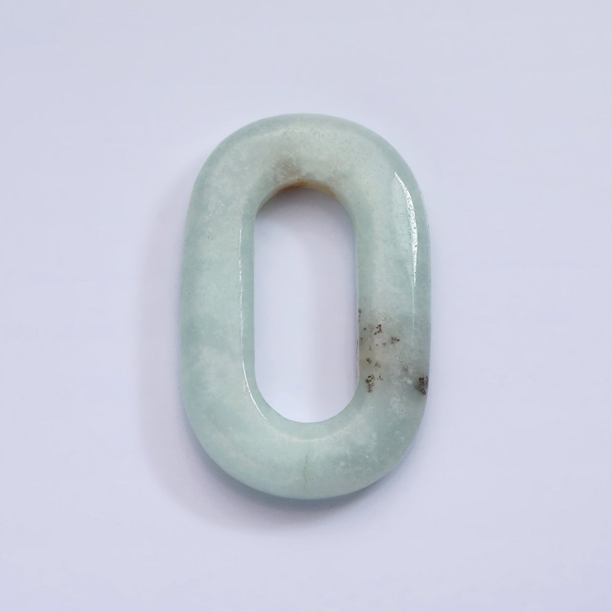 40mm Amazonite Natural Gemstone Open Oblong Rectangular Jewelry Findings | Z-549