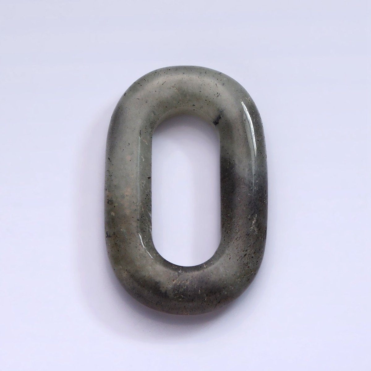 40mm Labradorite Natural Gemstone Open Oblong Rectangular Jewelry Findings | Z-551