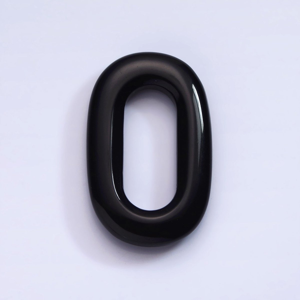 40mm Onyx Natural Gemstone Open Oblong Rectangular Jewelry Findings | Z-546