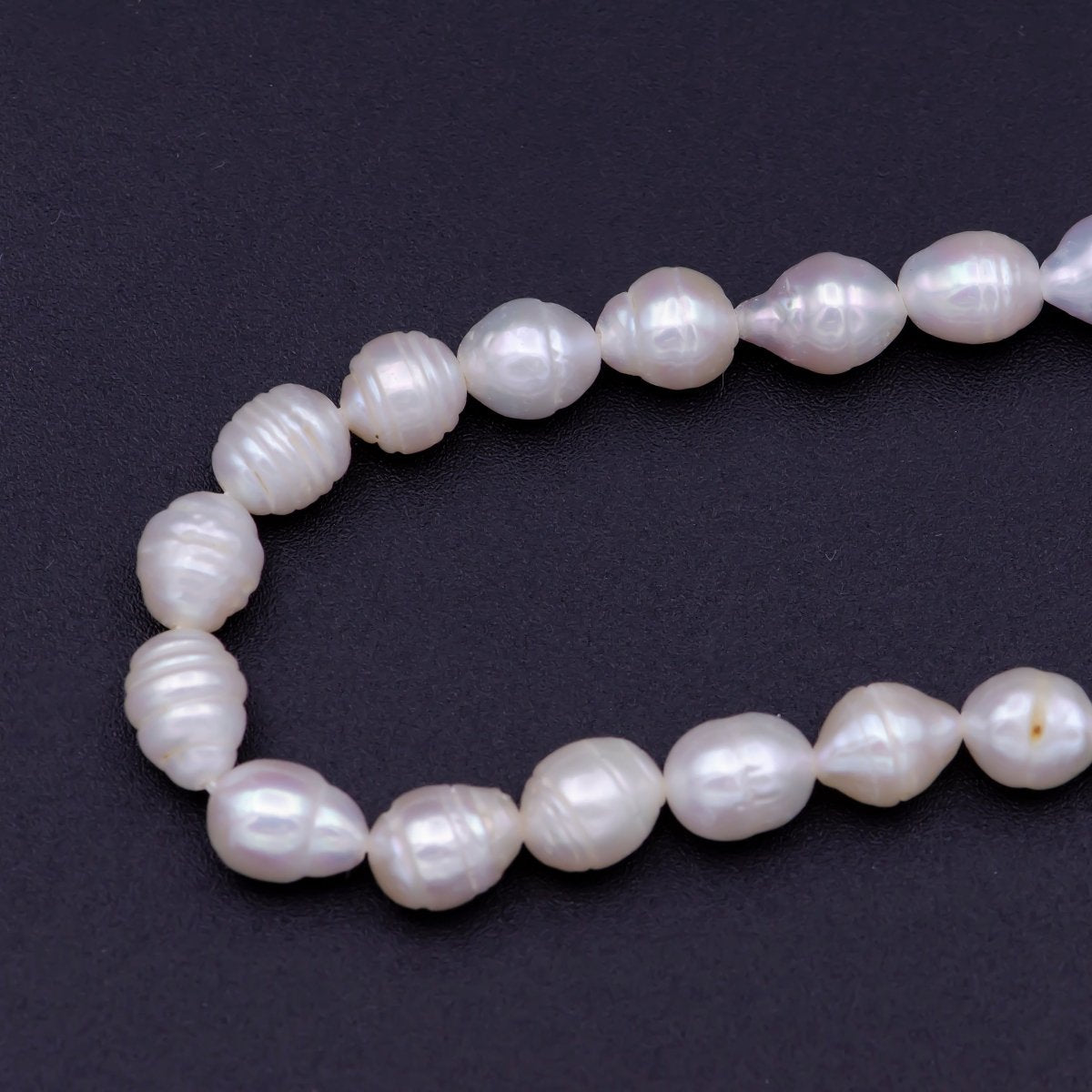 4.5mm - 5.8mm Ringed Nugget Freshwater Pearl Bead Strand | WA-817 Clearance Pricing