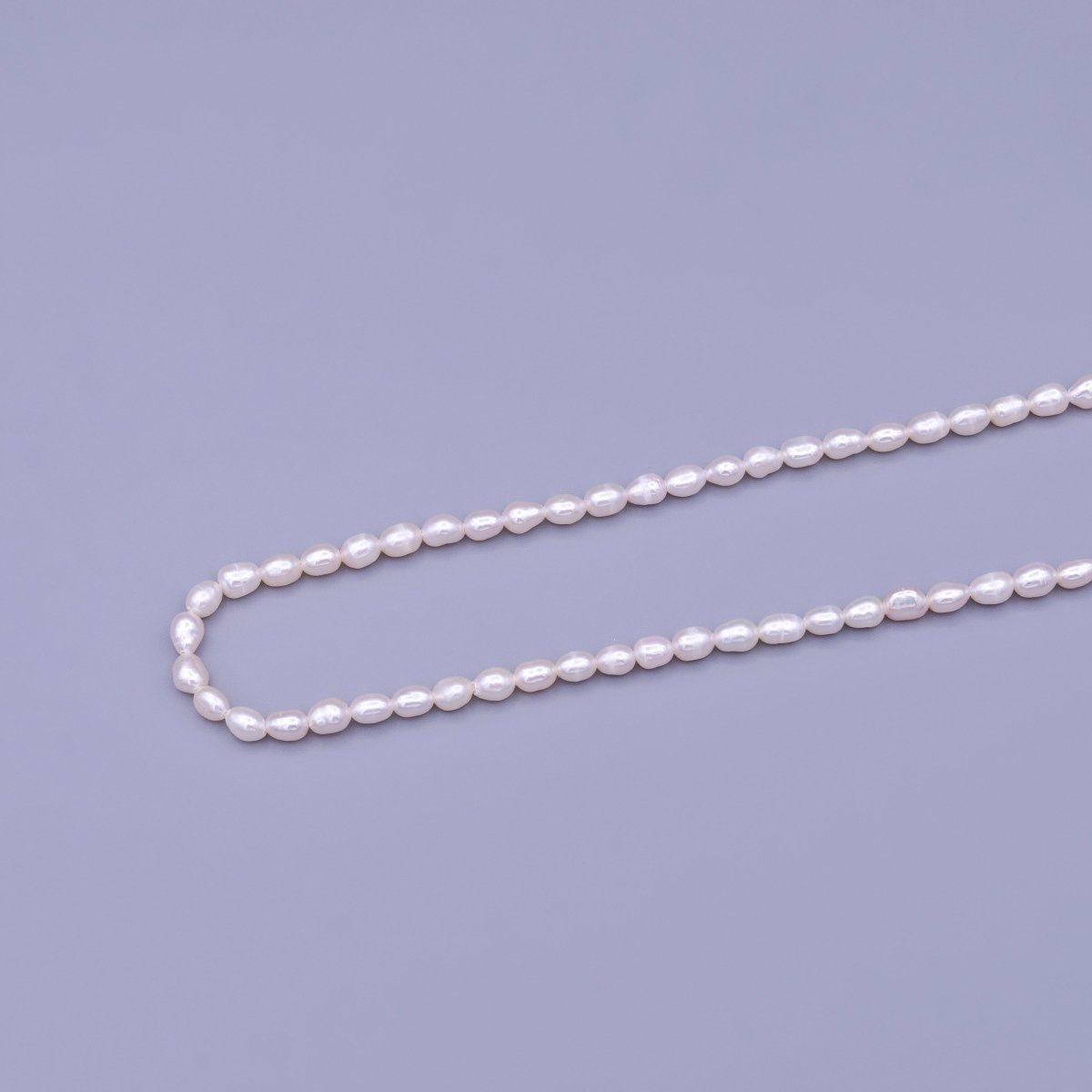 4mm Oval Freshwater Pearl Strand Jewelry Making Finding Supply | WA-1663 Clearance Pricing
