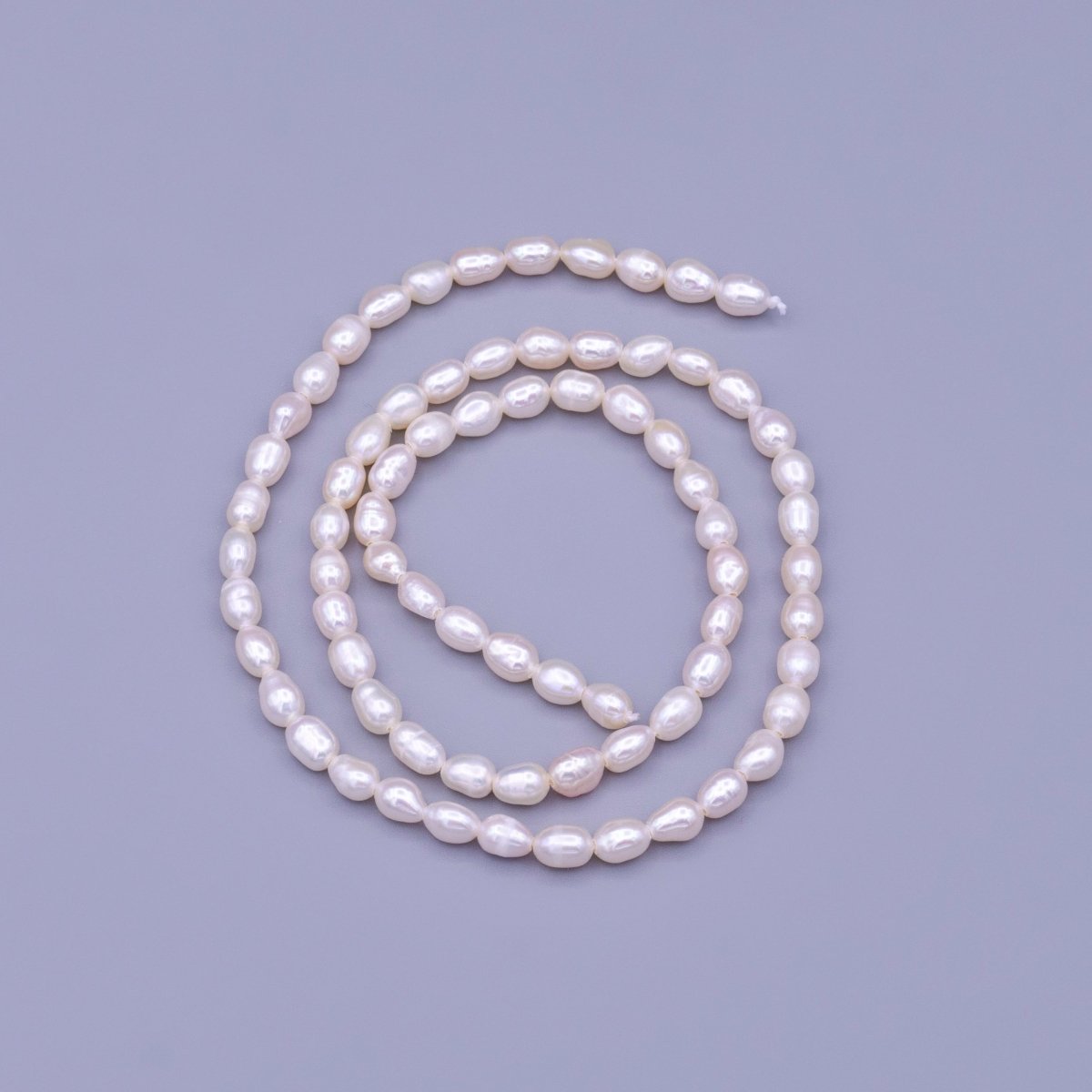 4mm Oval Freshwater Pearl Strand Jewelry Making Finding Supply | WA-1663 Clearance Pricing