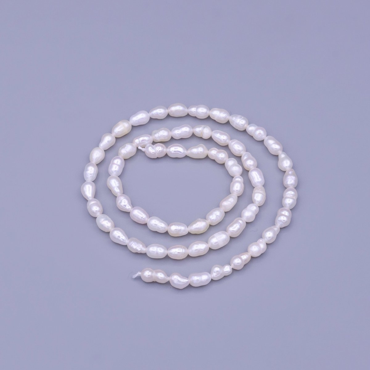 4mm Ringed Freshwater Pearl Strand Jewelry Making Findings Supply | WA-1662 Clearance Pricing
