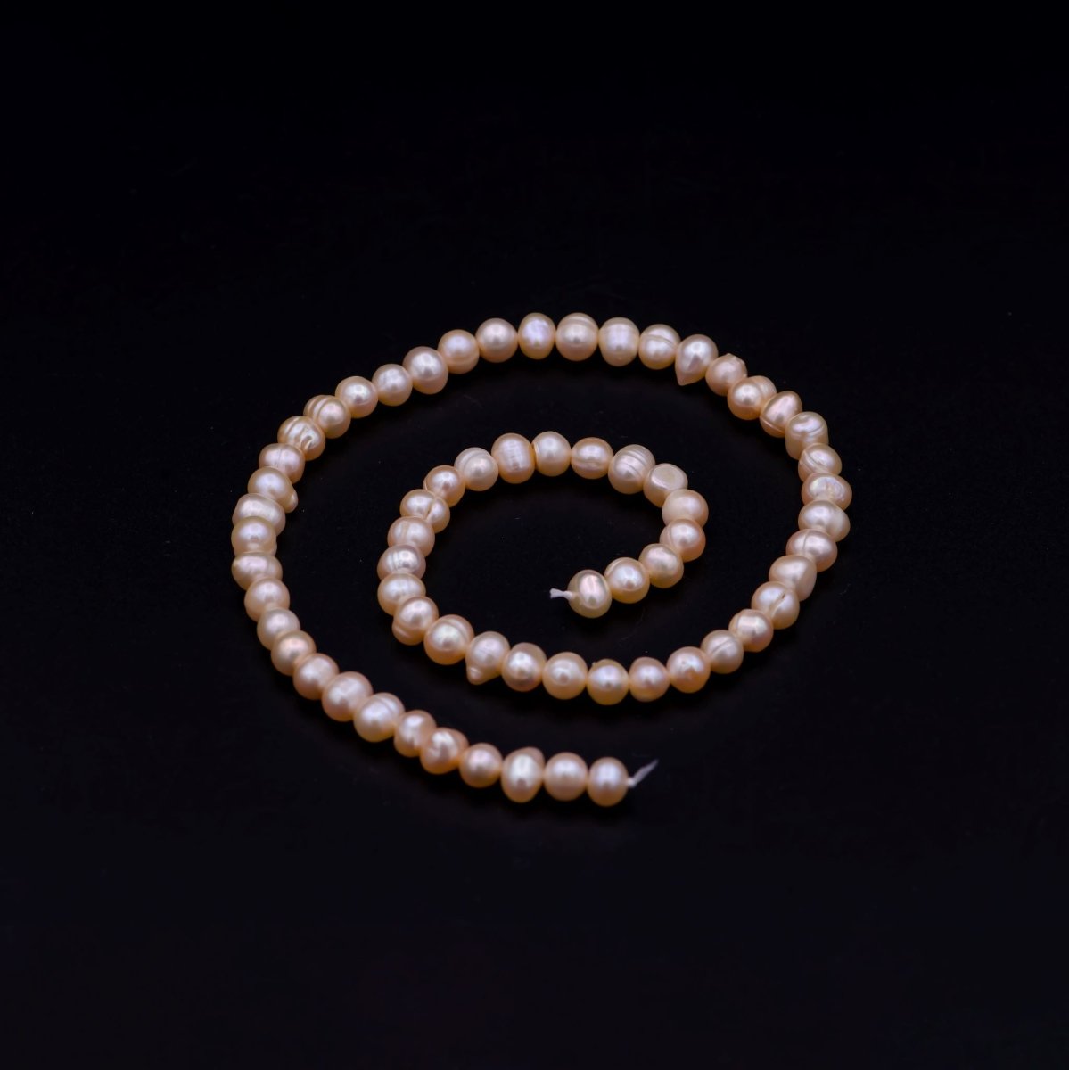 5.5-6.7mm AAA Small Nugget Pearl Beads, Champagne Pink Freshwater Pearl Beads, Loose Pearl, Pearl Strand, Seed Pearl, Natural Pearl, Luster Pearl Jewelry | WA-583 Clearance Pricing
