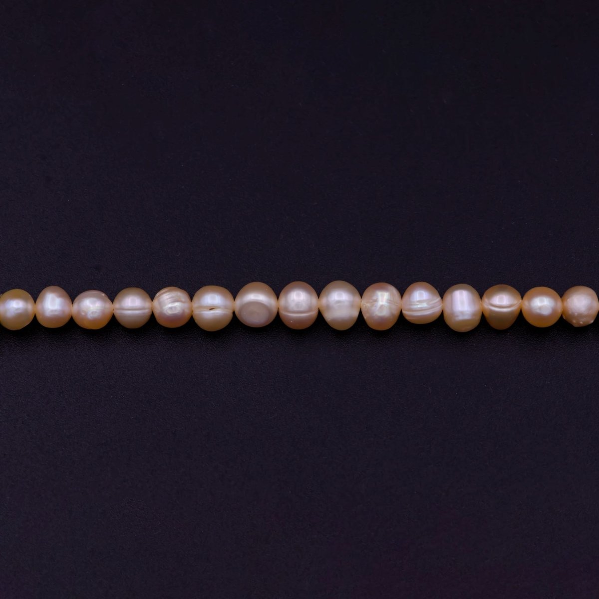 5.5-6.7mm AAA Small Nugget Pearl Beads, Champagne Pink Freshwater Pearl Beads, Loose Pearl, Pearl Strand, Seed Pearl, Natural Pearl, Luster Pearl Jewelry | WA-583 Clearance Pricing