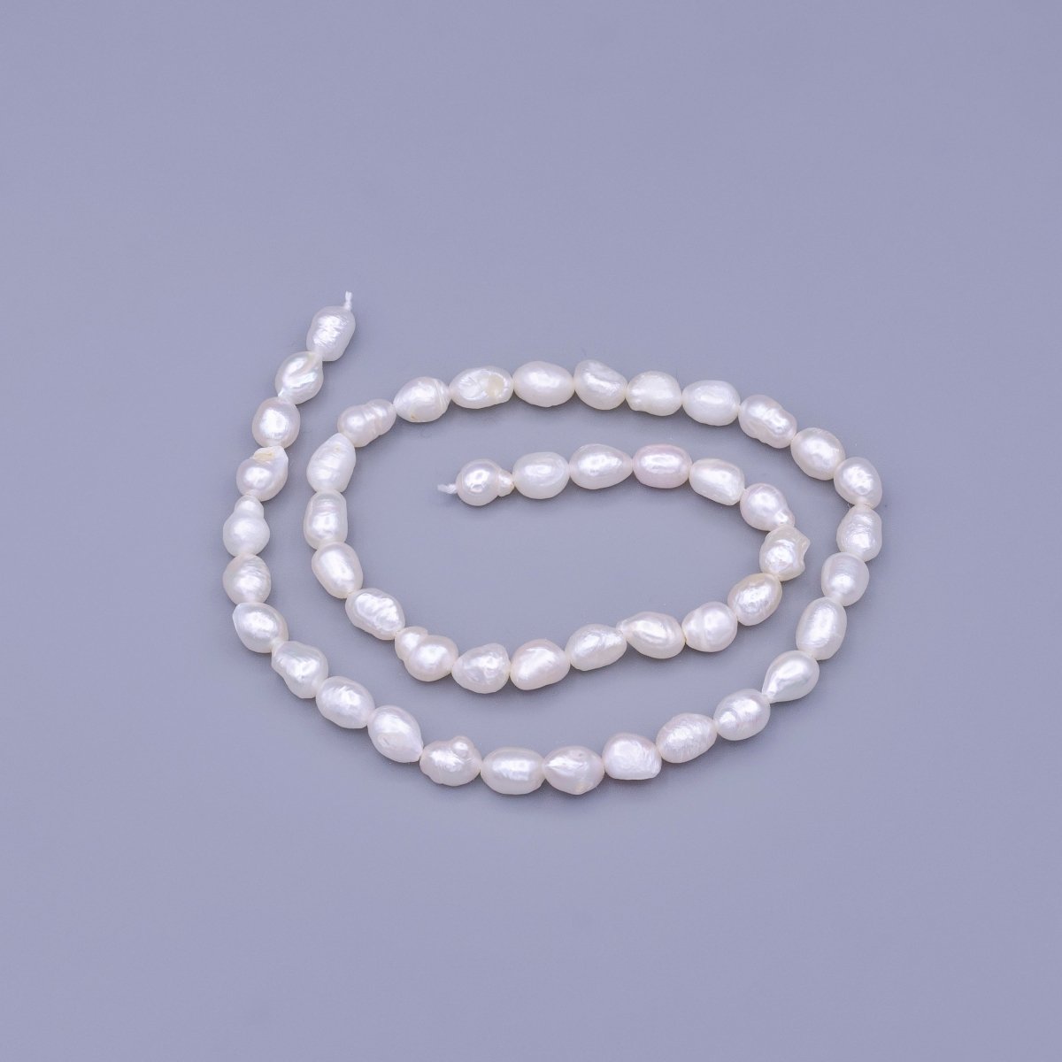 5.5mm Baroque Oval Freshwater Pearl 50 Pieces/Strand Jewelry Making Findings Supply | WA-1672 Clearance Pricing