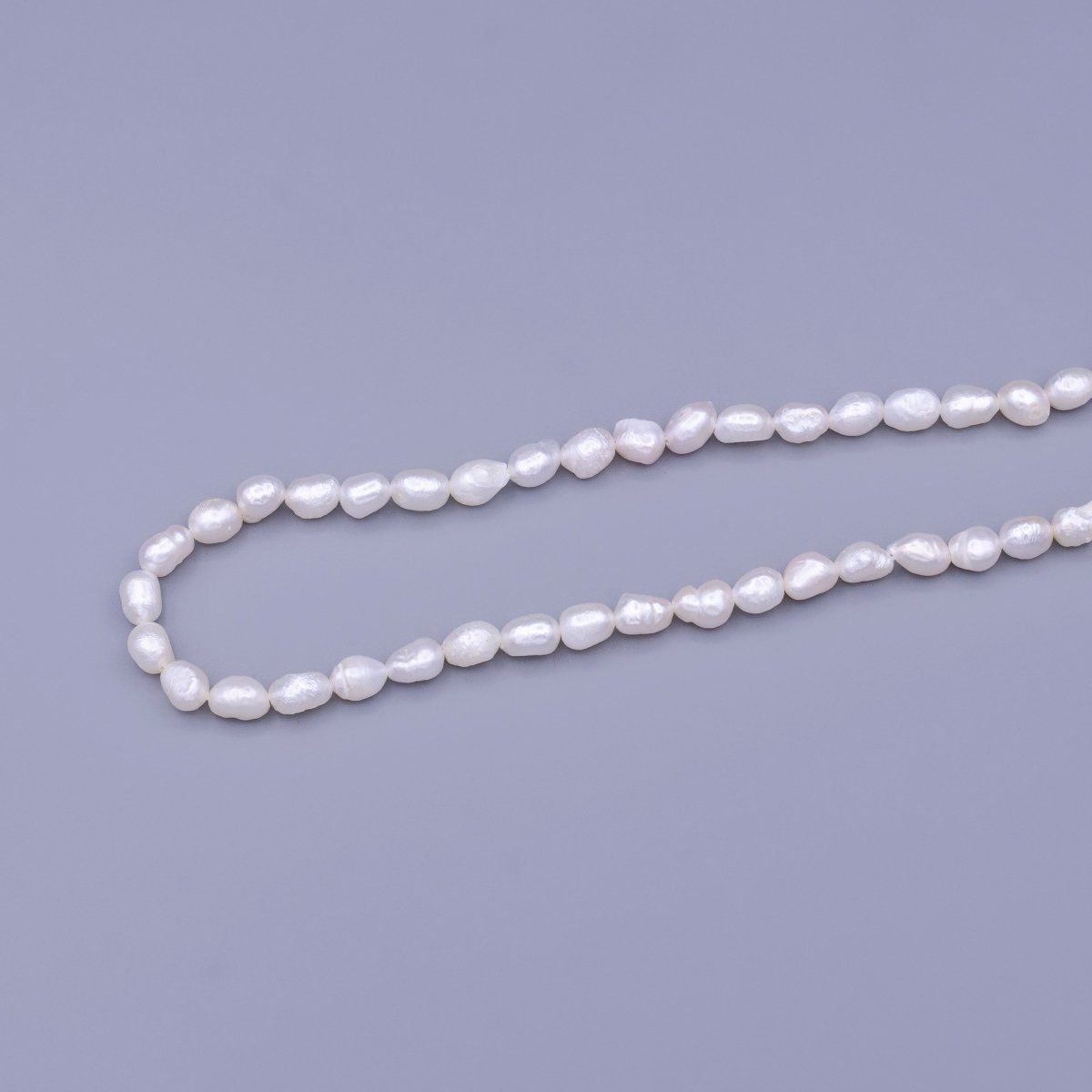 5.5mm Baroque Oval Freshwater Pearl 50 Pieces/Strand Jewelry Making Findings Supply | WA-1672 Clearance Pricing