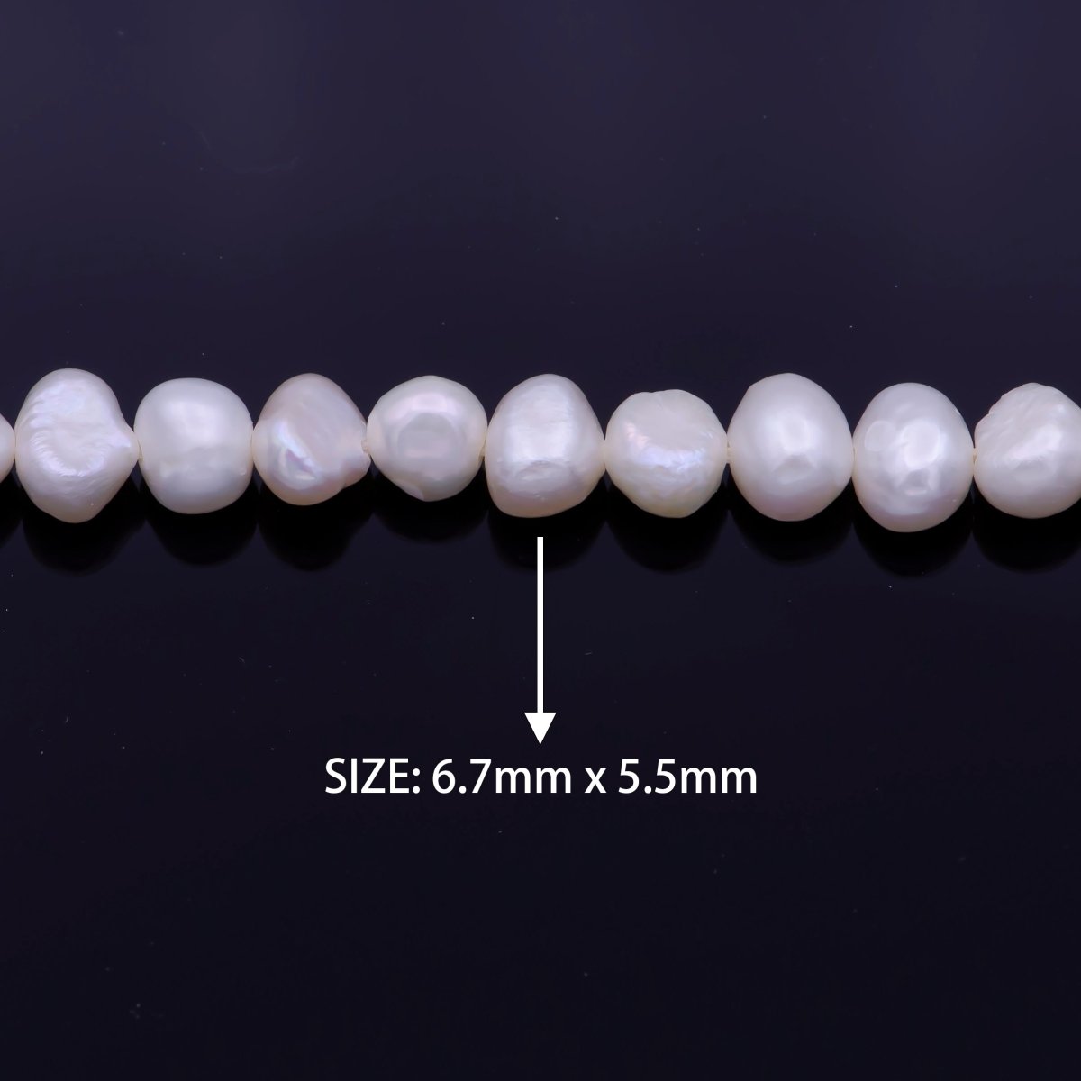 5.5mm Potato Nugget AAA Freshwater Pearl 66 Pieces per Strand | WA-1334 Clearance Pricing