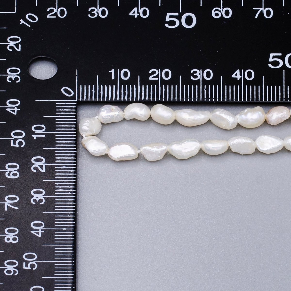 5mm Baroque Culture Natural White Freshwater Pearl Strand Jewelry Making | WA-1660 Clearance Pricing