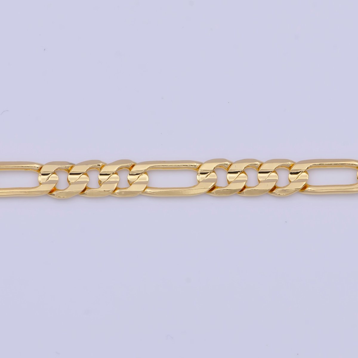 5mm Figaro Chain Necklace Women in Gold Chunky Gold Necklace Figaro Link Chain Necklace Unisex Jewelry | WA-1120 Clearance Pricing