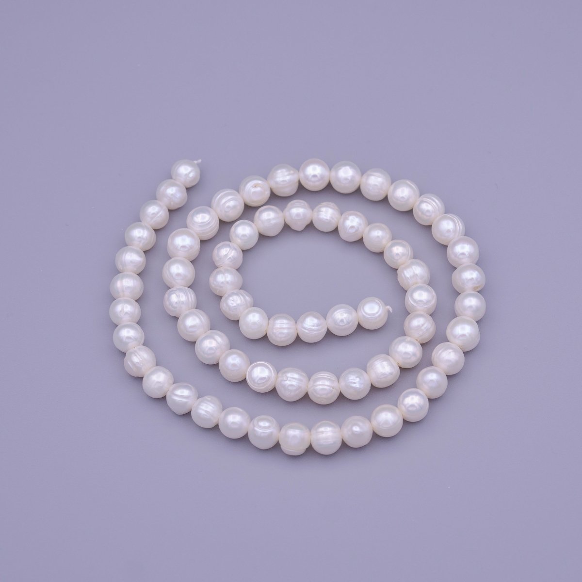 6.2mm AAA Natural White Round Freshwater Pearls 65pcs Full Strand | WA-1319 Clearance Pricing