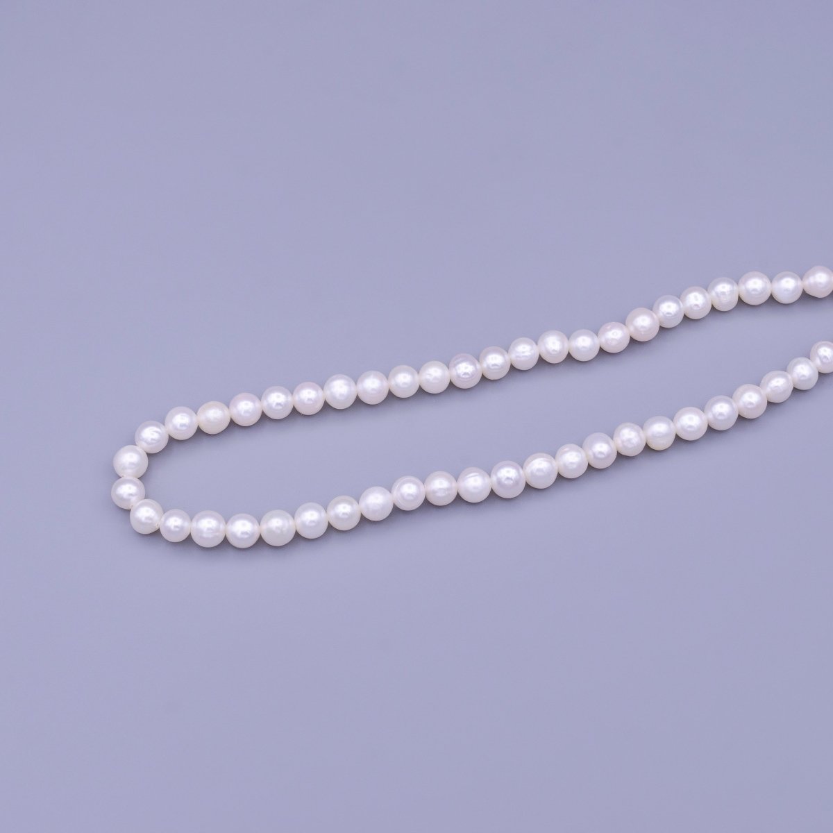 6.5mm Freshwater Pearl Round 60 Pieces/Strand Jewelry Making Findings Supply | WA-1667