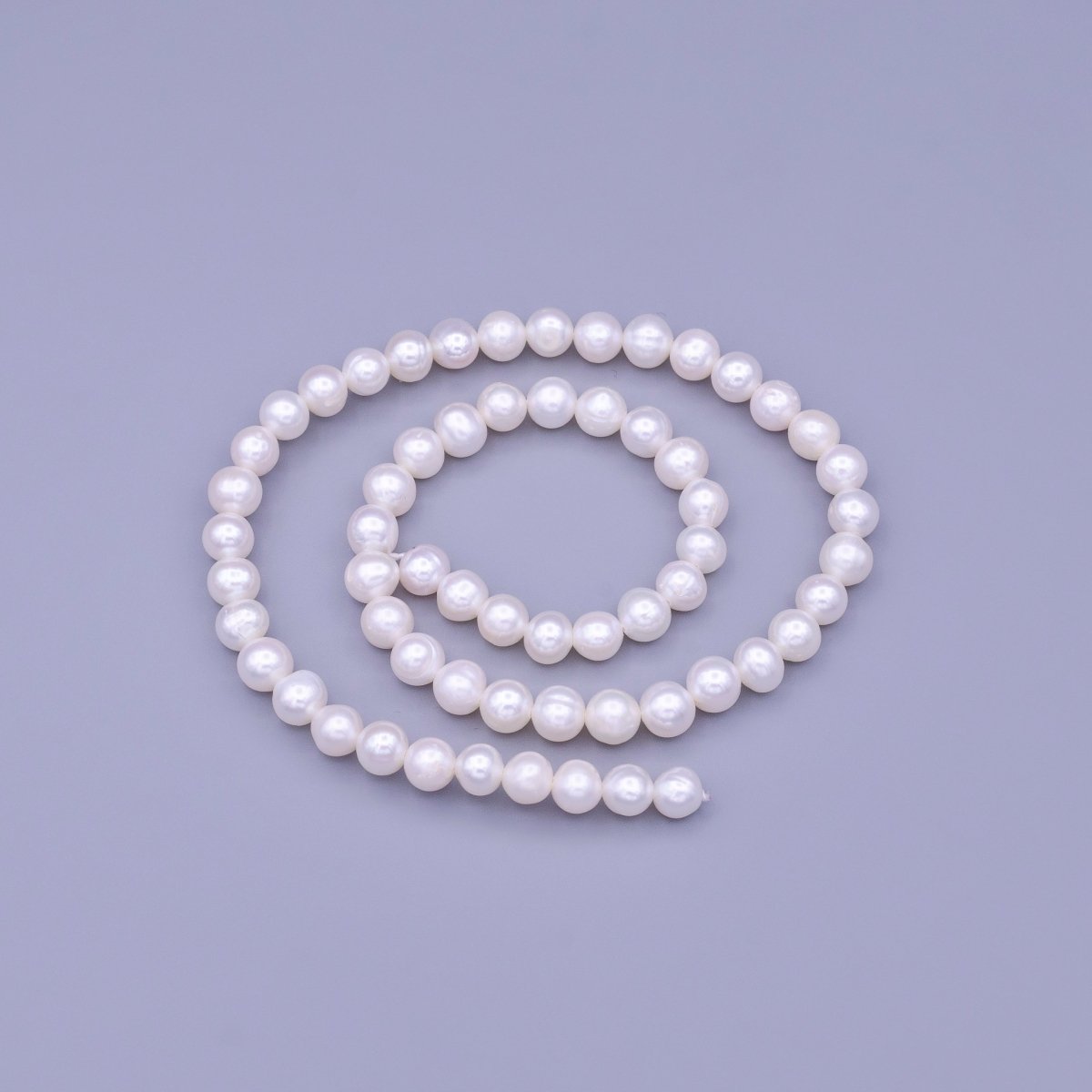 6.5mm Freshwater Pearl Round 60 Pieces/Strand Jewelry Making Findings Supply | WA-1667