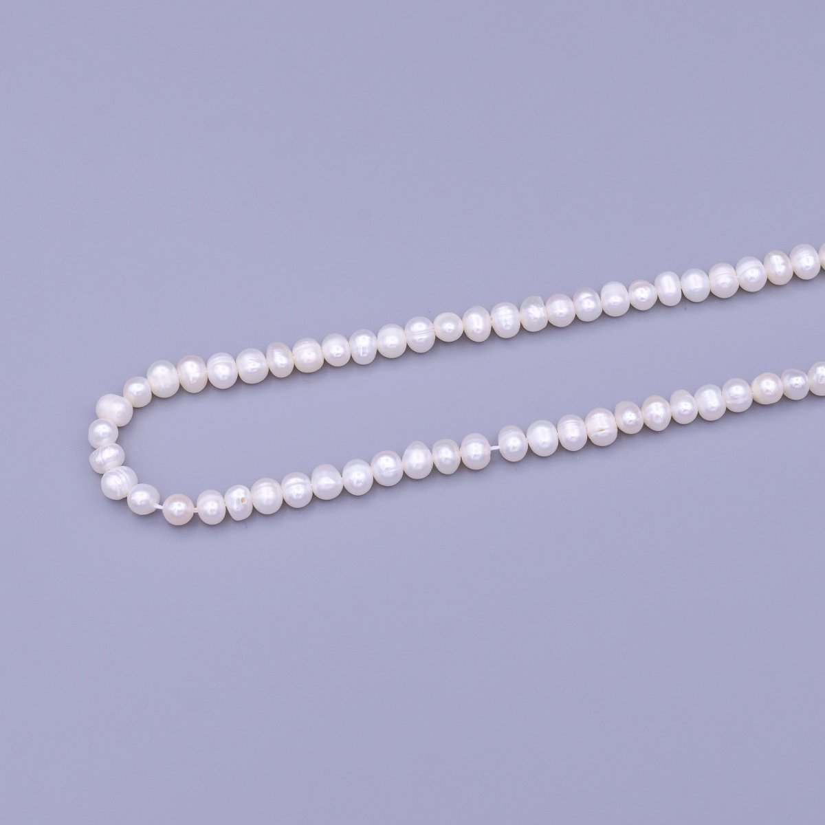 6mm Freshwater Pearl Button 80 Pieces/Strand Jewelry Making Finding Supply | WA-1665 Clearance Pricing