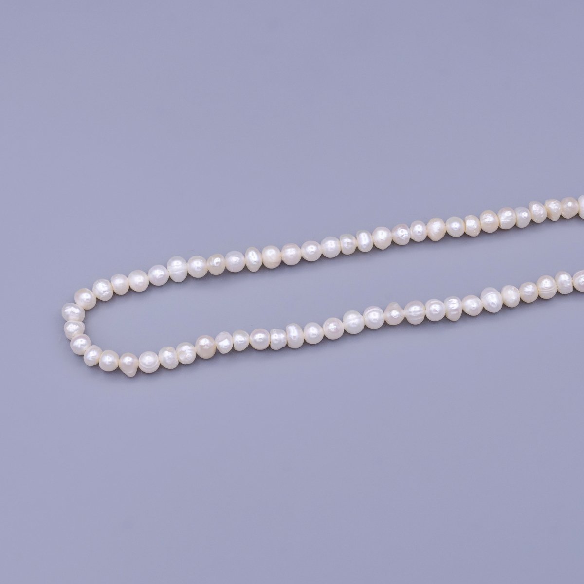 6mm Ringed Button Freshwater Pearl 70 Pieces/Strand Jewelry Making Findings | WA-1671 Clearance Pricing
