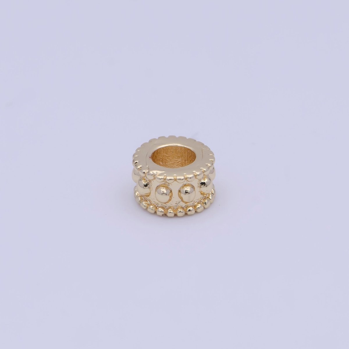 6mm Rounded Dot Gold Wide Spacer Supply | K-327