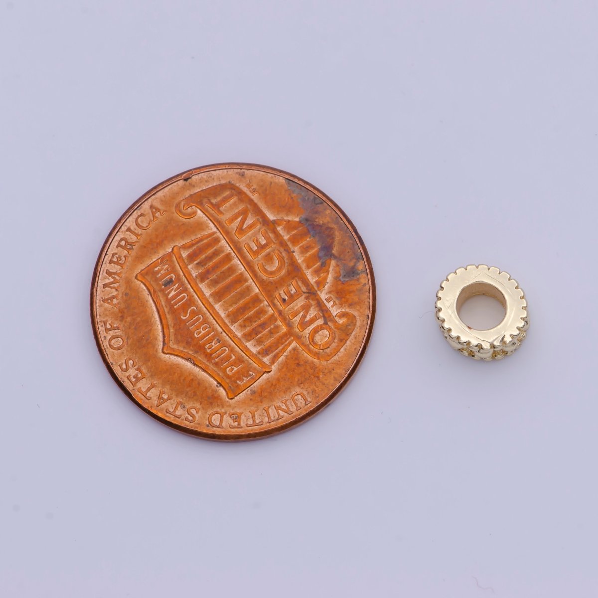 6mm Rounded Dot Gold Wide Spacer Supply | K-327