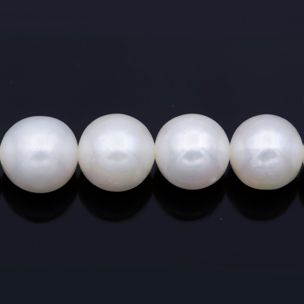 8mm - 9mm AAA Round Natural Freshwater White Pearl Strand Jewelry Making | WA-083 Clearance Pricing