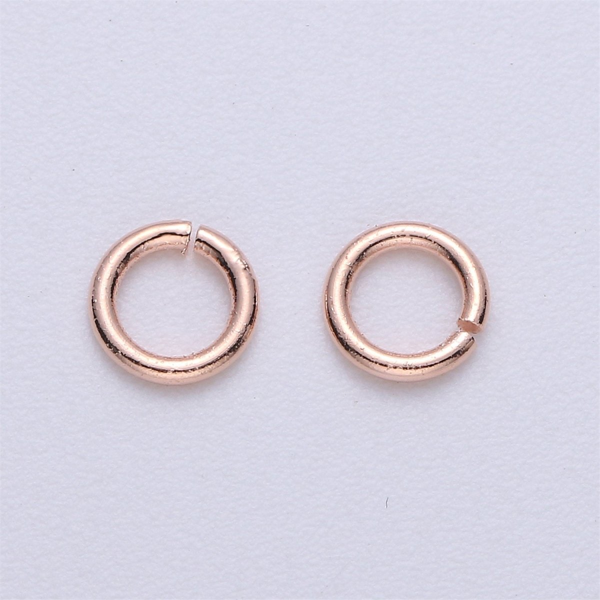 90pcs 6mm Gold Filled Open Jump Ring  6mm outer 18 gauge / 1mm, Rose Gold, Rhodium Plated, Black Gun Metal O jump Ring for supply SP1598 ~ SP1601