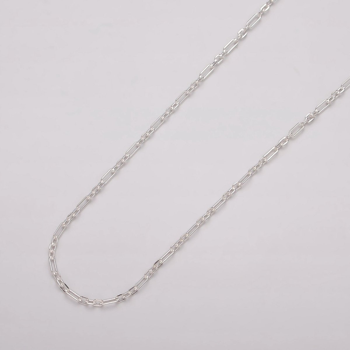 925 Sterling Silver Chain by the Yard- 1.5mm Figaro Chain - Thin Delicate Silver Chain Wholesale Chain ROLL-1482 Clearance Pricing
