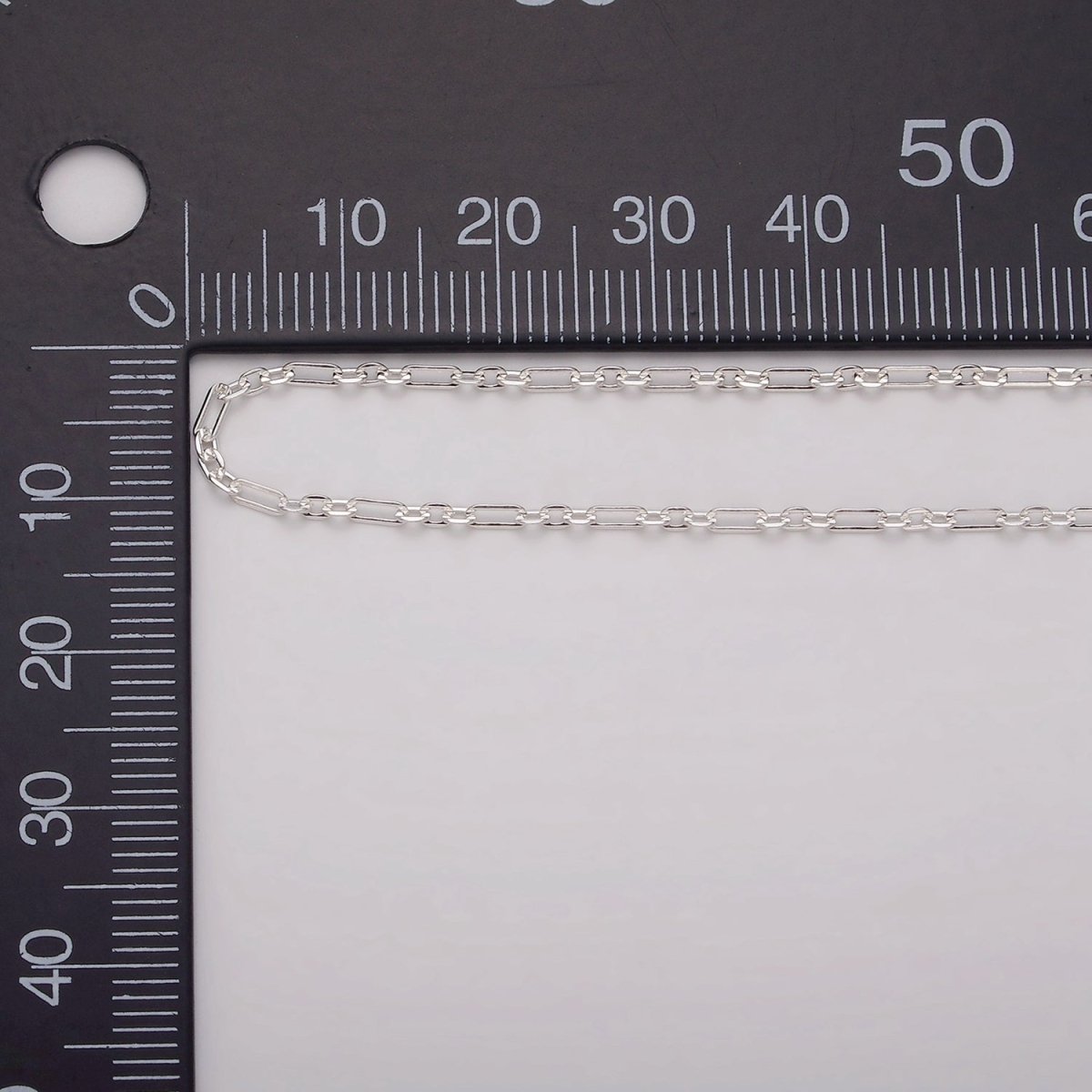 925 Sterling Silver Chain by the Yard- 1.5mm Figaro Chain - Thin Delicate Silver Chain Wholesale Chain ROLL-1482 Clearance Pricing
