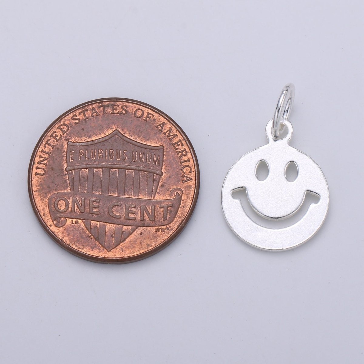 925 Sterling Silver Happy Face Charm, Message Charm Silver Happy Face Charm for Necklace Bracelet Earring, Happy Charm SL-106