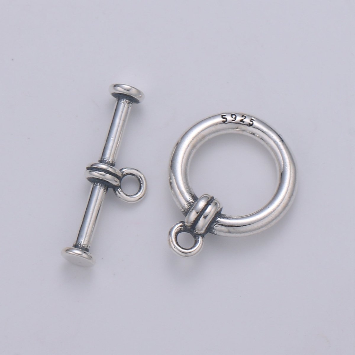 925 Sterling Silver OT Clasp, Circle and Toggle Clasp for necklace, bracelet, DIY Jewelry making SL-254