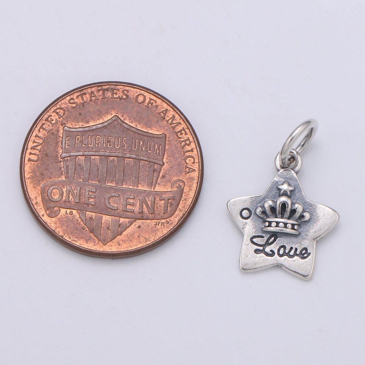925 Sterling Silver Princess Crown Charm, Love Charm Silver Star Charm for Necklace Bracelet Earring, Girls Charm SL-161