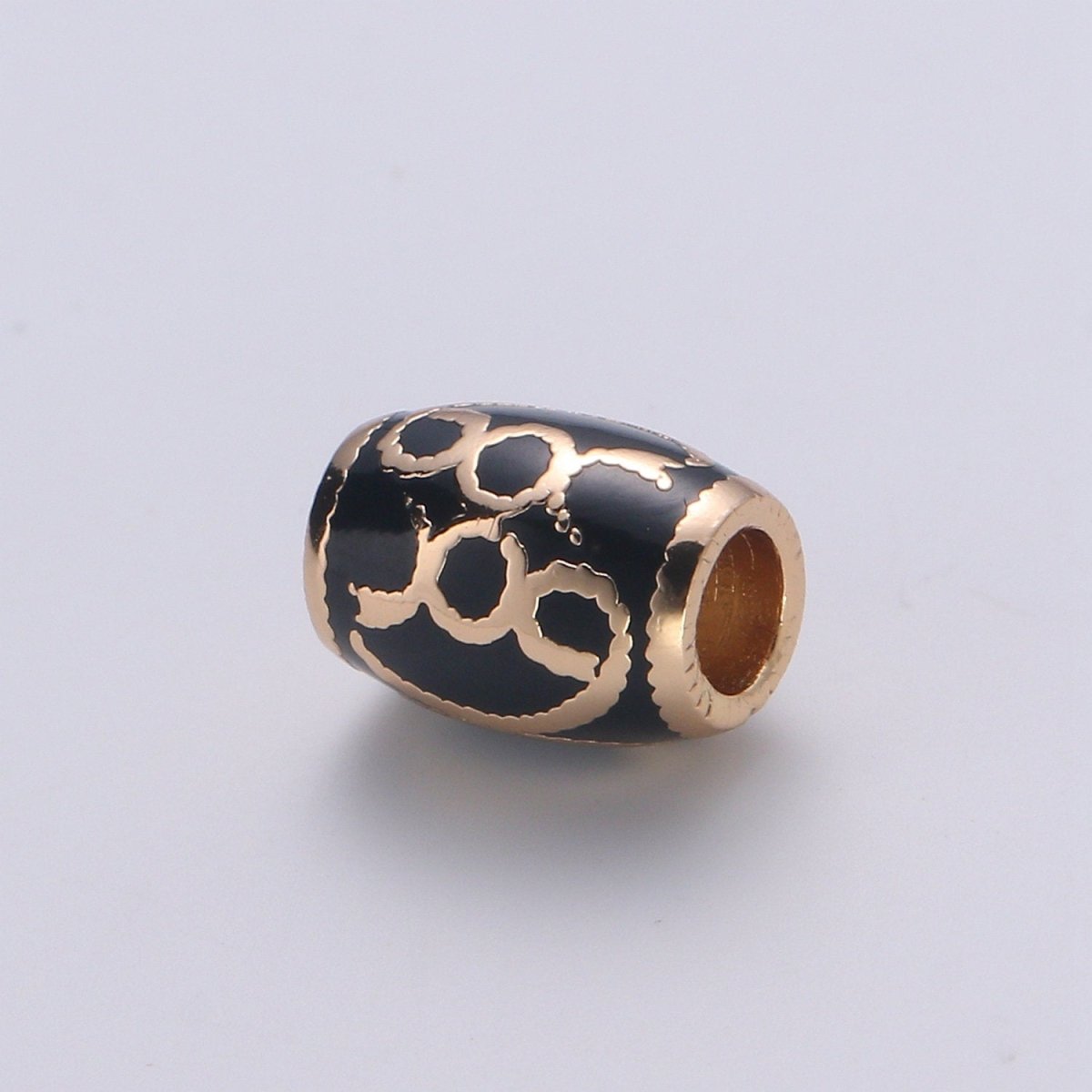 9x7mm Gold Beads - Drum Beads - Barrel Beads - Large Hole Beads - Gold Beads - Antique Gold Beads for Bracelet Component Supply, BDGF-401/B369