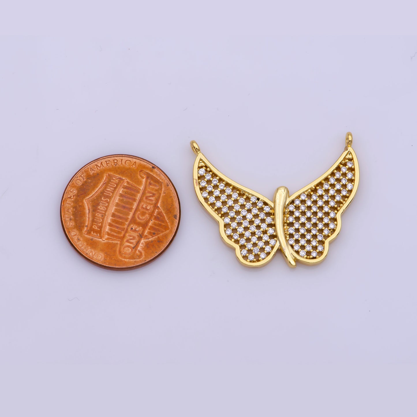Gold Butterfly Charm Connector Dainty Butterfly Pendant, Gold Butterfly Connector, Dainty Charms, Necklace Bracelet Charms, DIY Jewelry Making G-846