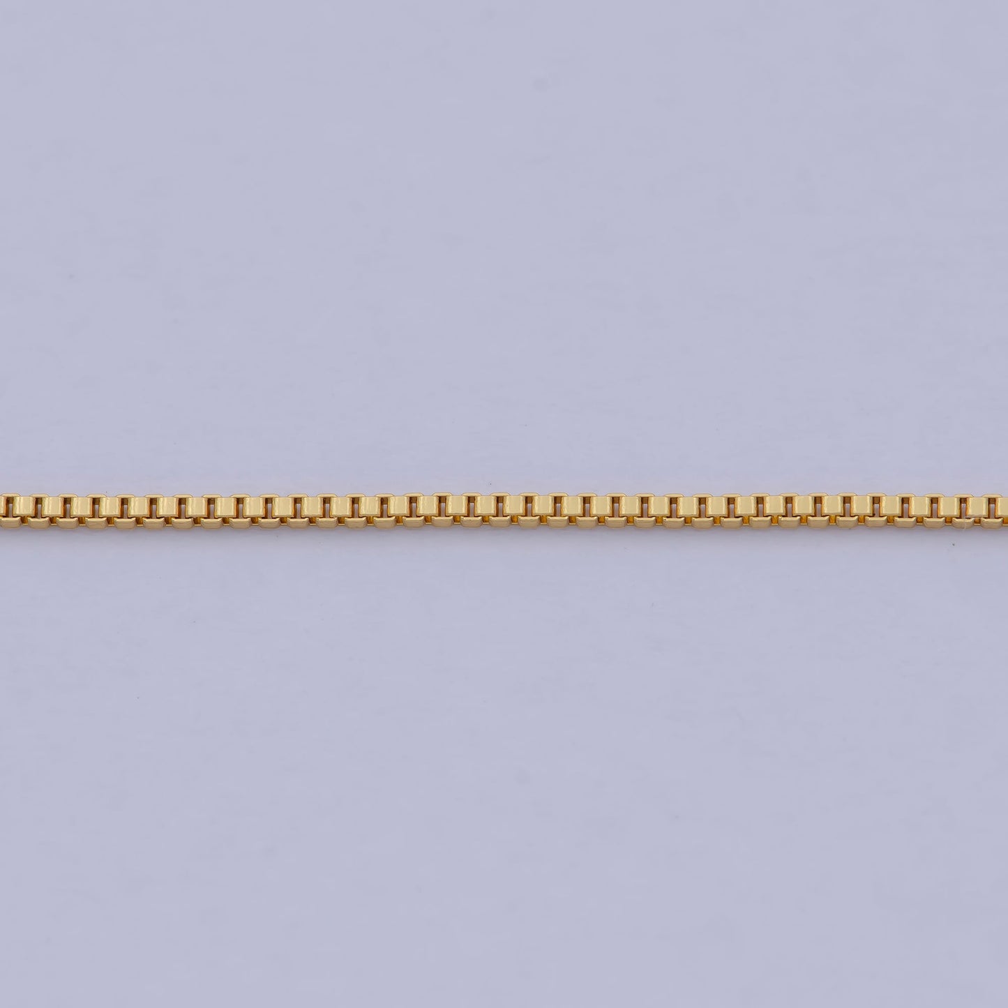 15.5" Box Chain Necklace, Dainty 24K Gold Plated 0.7mm Layering Finished Chain | WA-503 Clearance Pricing