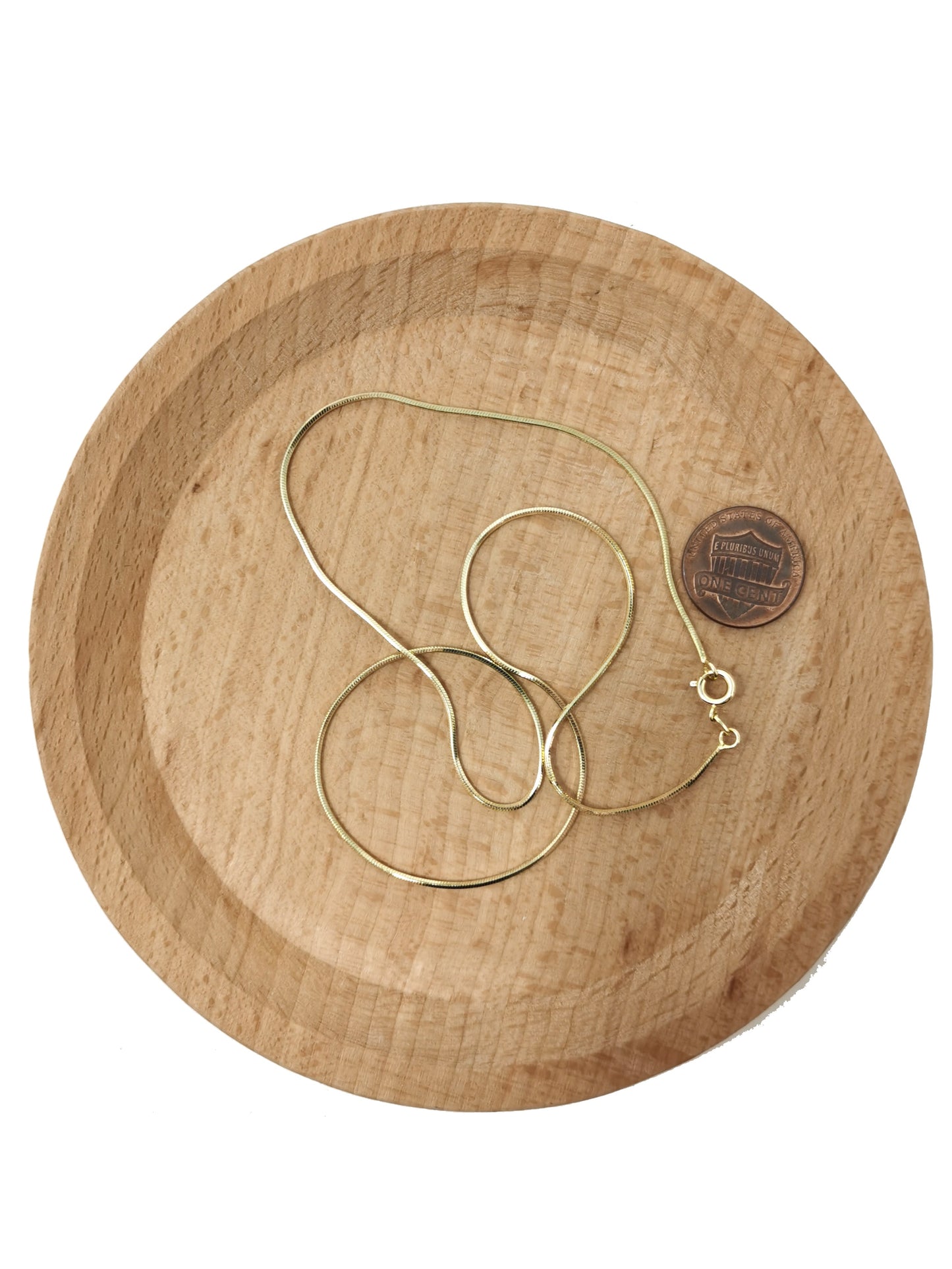 24K Gold Plated Cocoon Necklace, Dainty 0.8mm Cocoon Chain with Spring Ring | CN-561