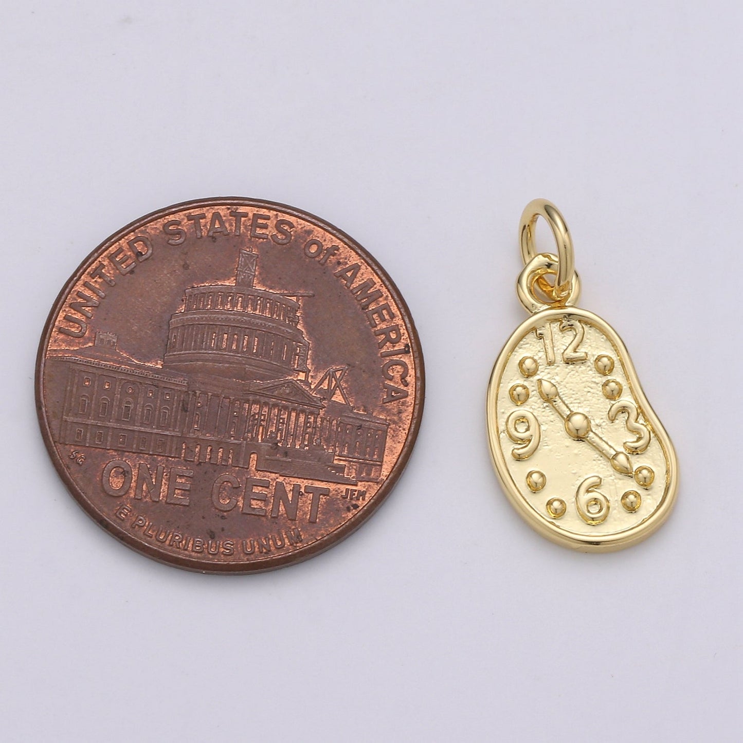 24K Gold Filled Clock Charm D-927
