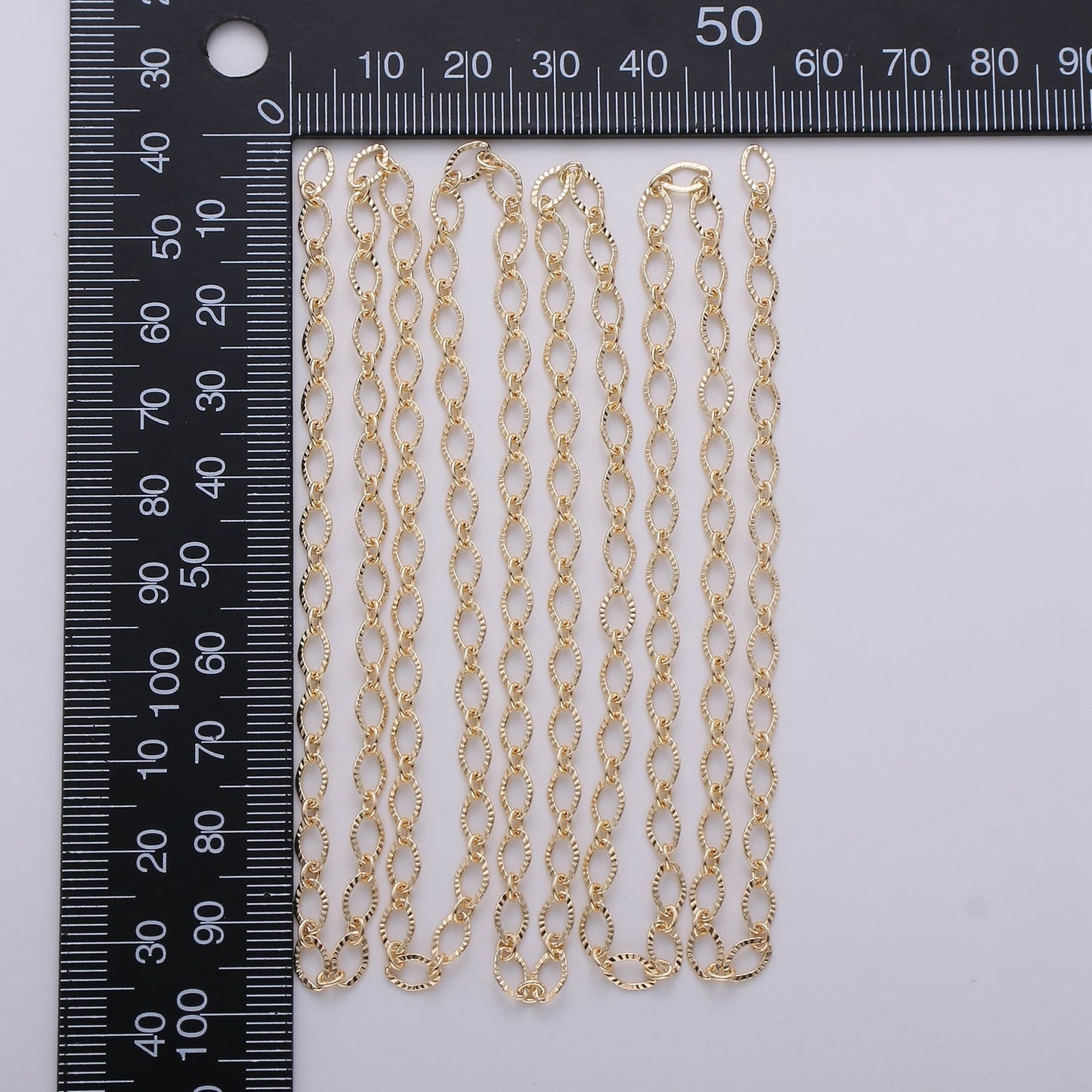 16K Gold Filled Oval Unique Rolo Chain by Yard, Wholesale bulk Roll Chain for Jewelry Making, Width 4.2mm | ROLL-262