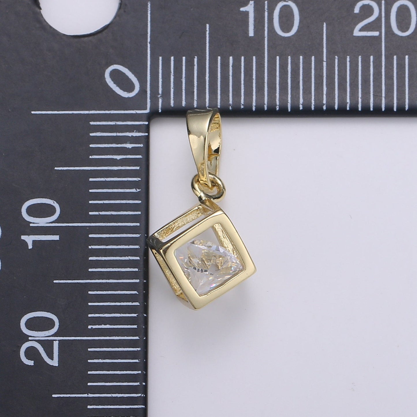 14K Gold Filled Cube Pendants  J-090