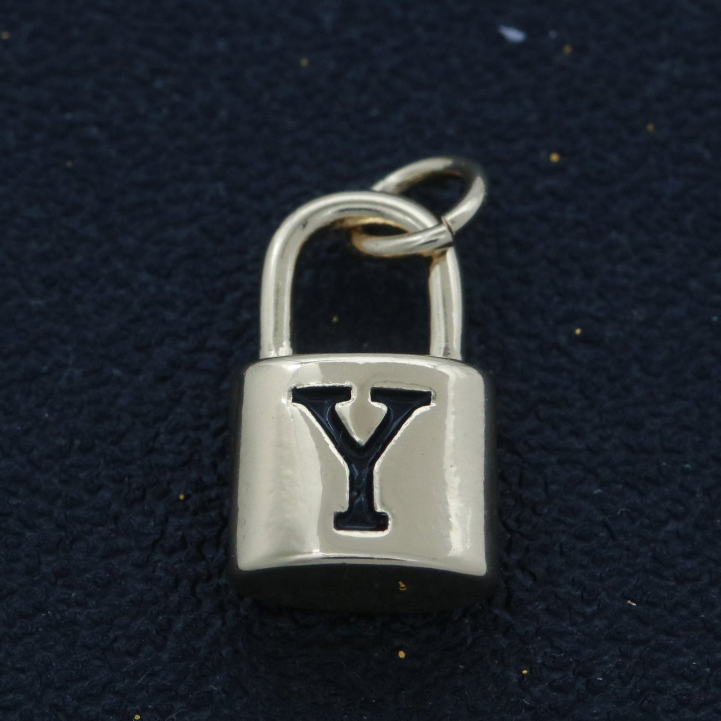 14K Gold Filled Padlock Letter Initial Lock Personalized Charm Pendant | A-822-A-834
