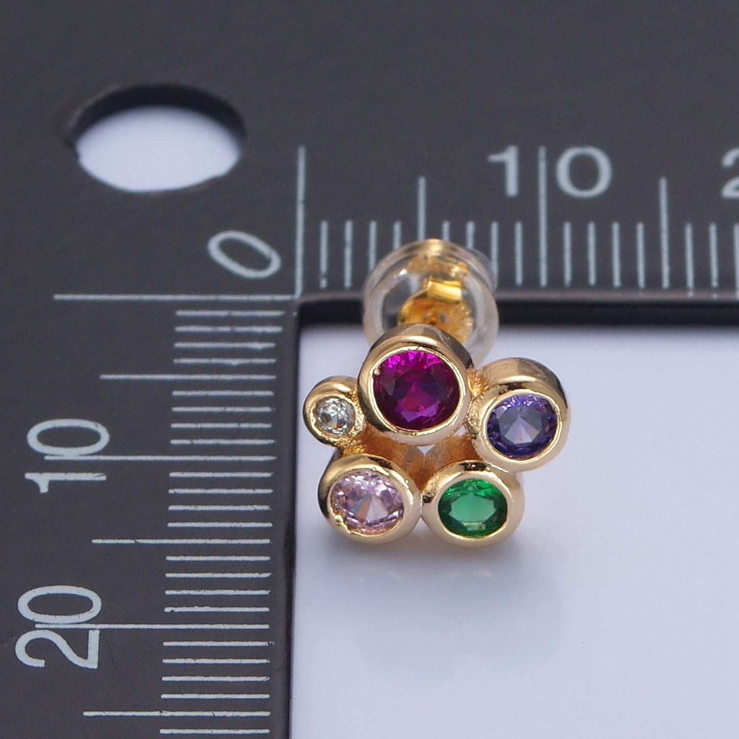 Dainty Multi Color Bubble Stud Earring T-498