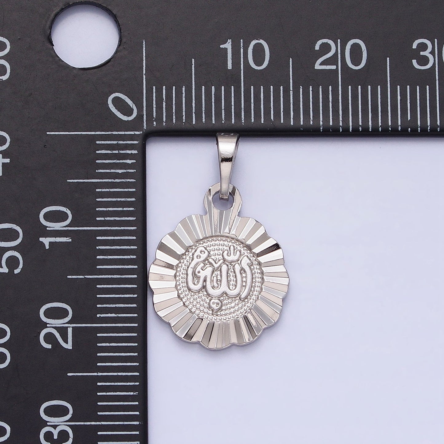Wholesale Silver Arabic Text Medallion Pendant, Allah Moslem God Pendant for Necklace Bracelet Making AA241