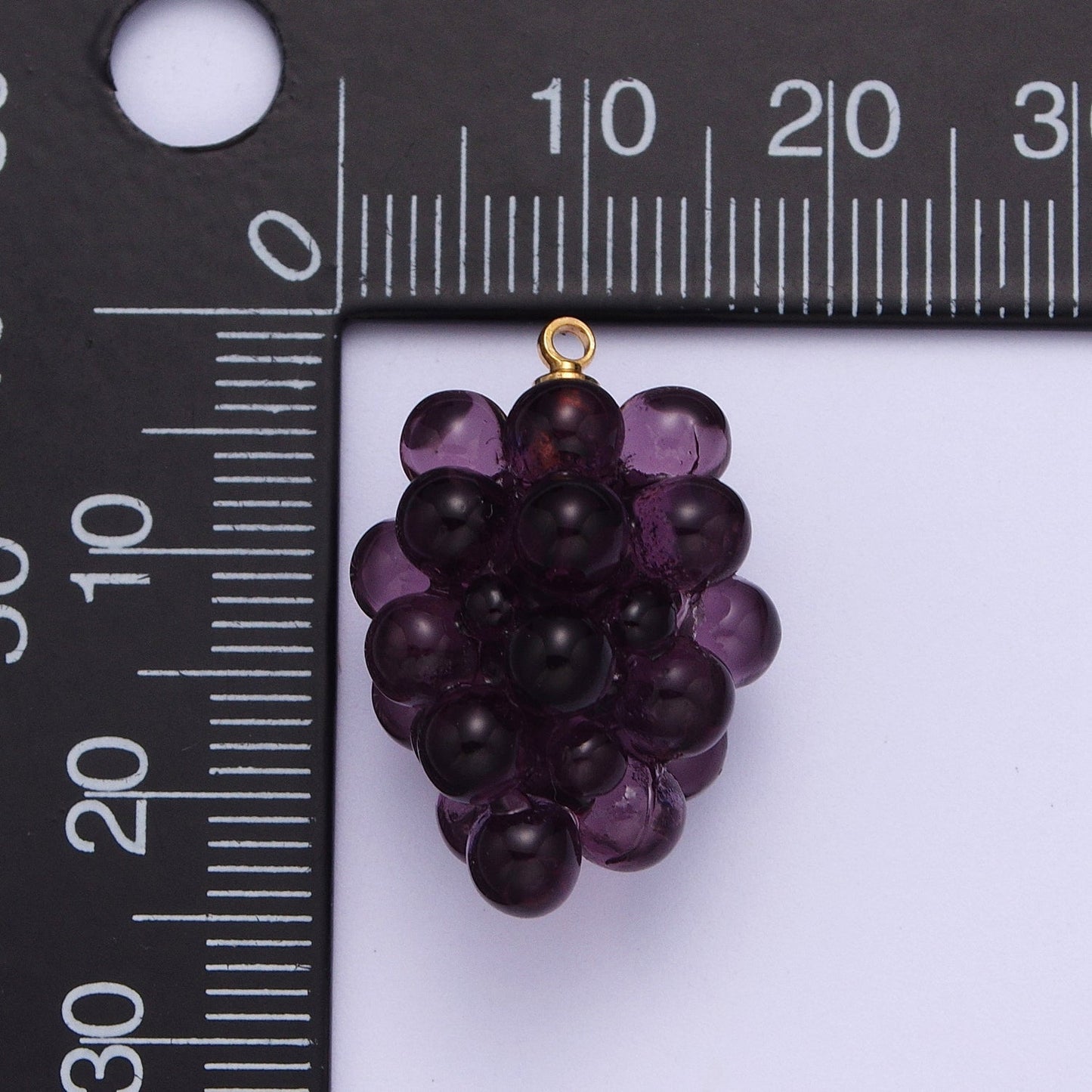 OS Purple Grape Fruit Resin Charm For Summer Jewelry Making | X-733