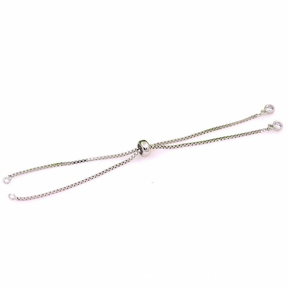 Adjustable Gold Filled bracelet Half semi finished with rubber stopper bolo bracelets Tennis bracelet Box Chain Wholesale K-504 K-505 K-511 K-512