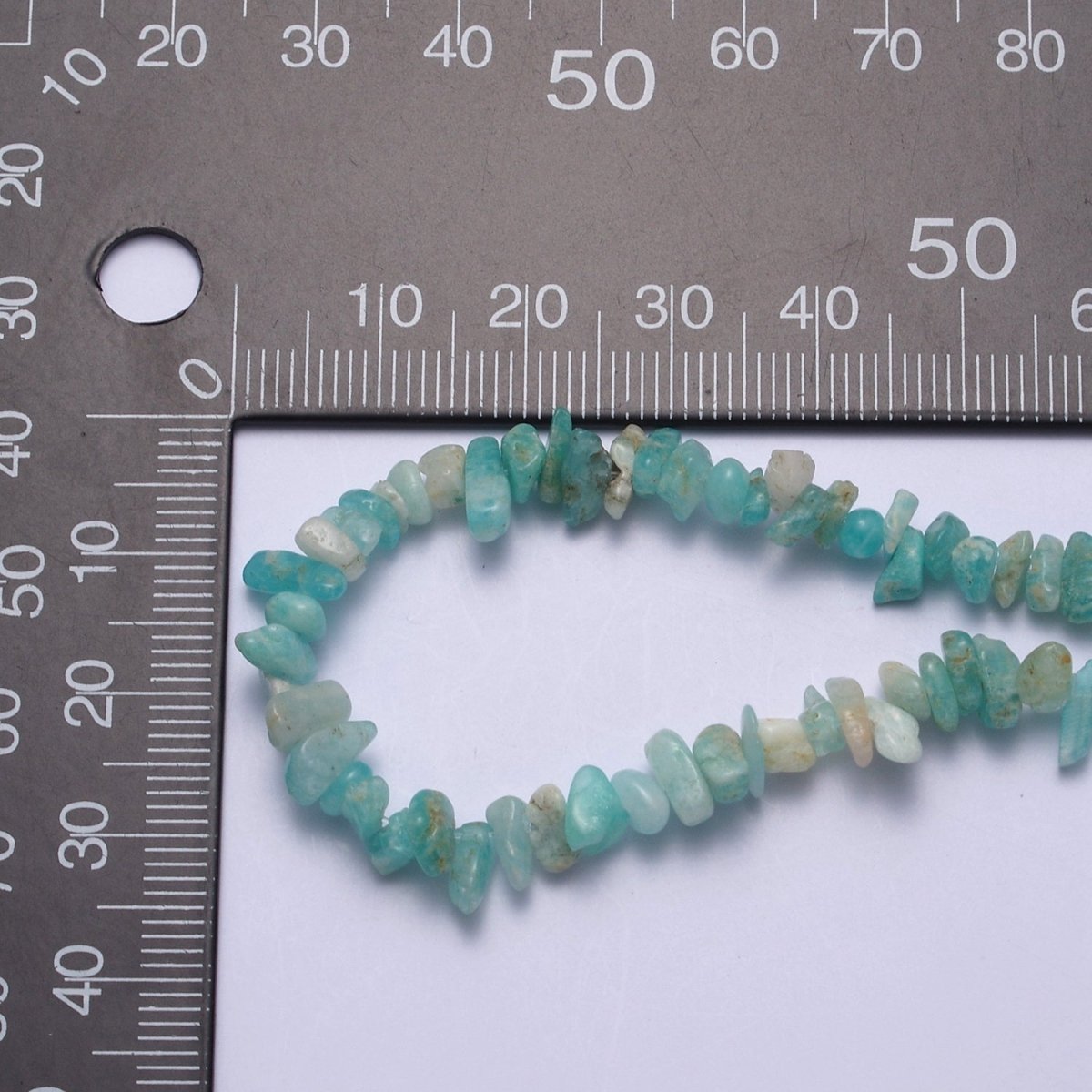 Amazonite Beaded Necklace - Chip Necklace Healing Crystals, Gemstone Necklace, Handmade Jewelry, Crystal Necklace | WA-648 Clearance Pricing