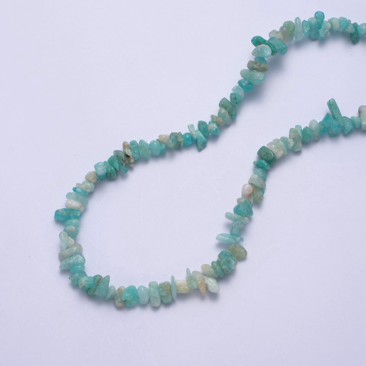 Amazonite Beaded Necklace - Chip Necklace Healing Crystals, Gemstone Necklace, Handmade Jewelry, Crystal Necklace | WA-648 Clearance Pricing